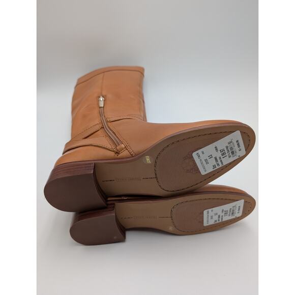 Women’s Vince Camuto Ovarlym Riding Boot Light Brown 6.5M New With Defects - Picture 4 of 7